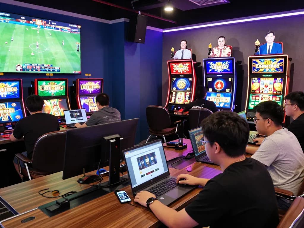 Engaged players in an HM88 top online gaming environment showcasing diverse betting games and vibrant excitement.