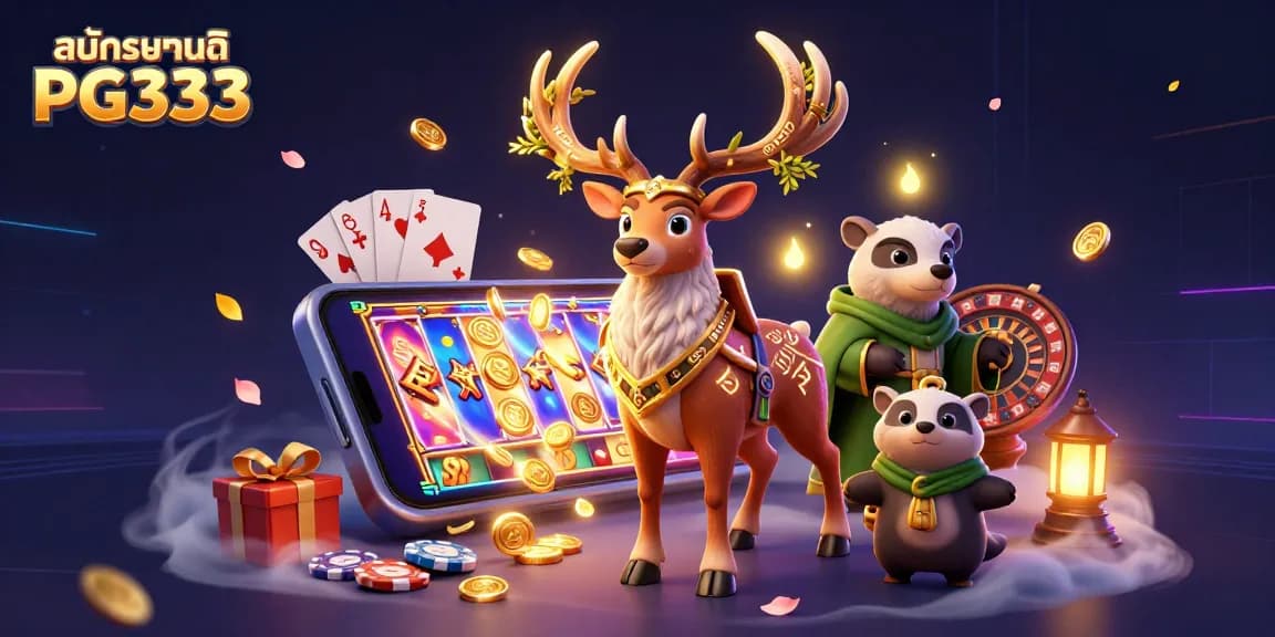 Engage in vibrant gaming adventure with สมัครสมาชิก PG333, featuring mystical characters and exciting casino elements.
