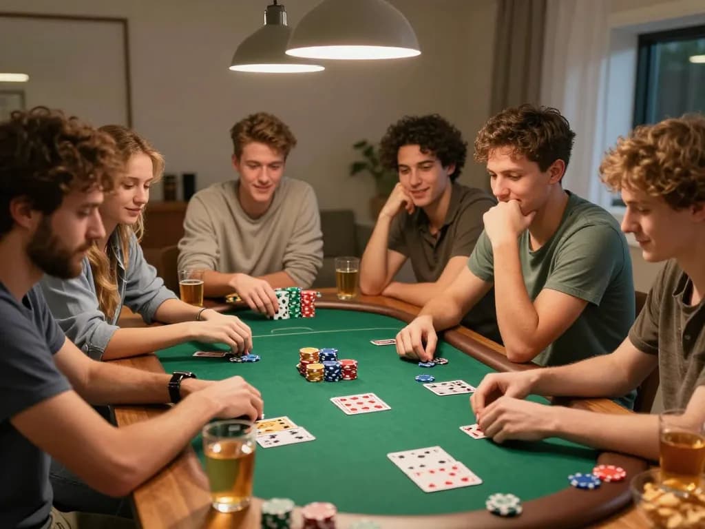 Teman-teman menikmati malam poker yang menarik sambil menggunakan aplikasi emaqq untuk strategi taruhan.
