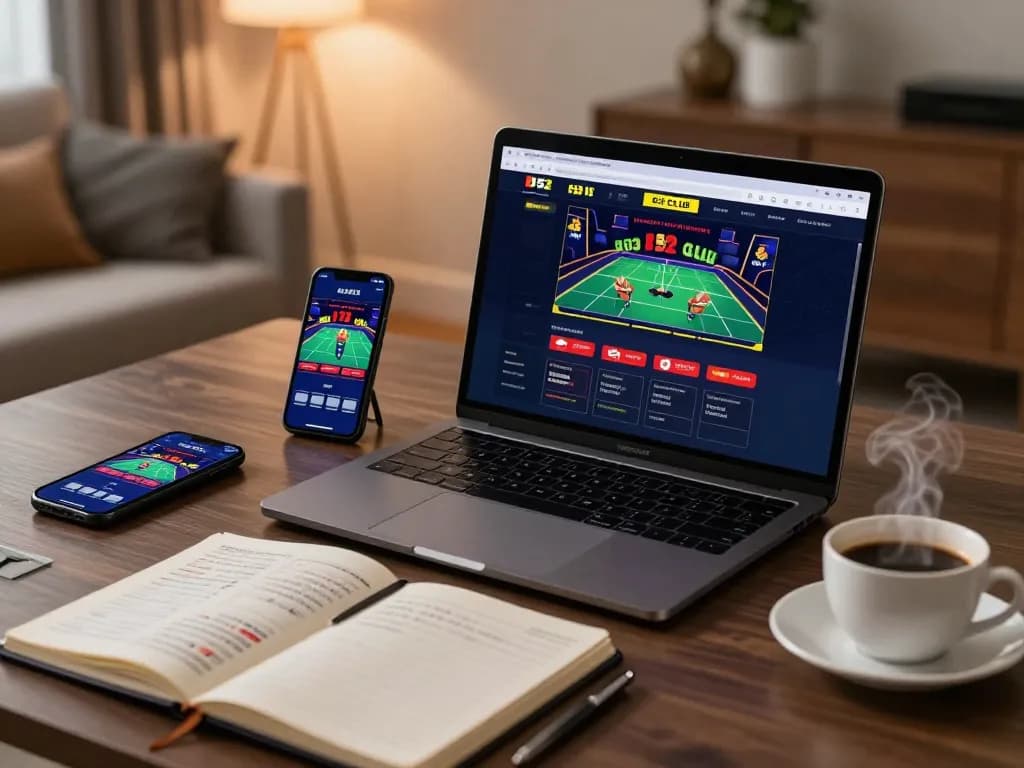 Bets placed on B52 CLUB's online platform in a cozy home setting, demonstrating strategic gameplay.