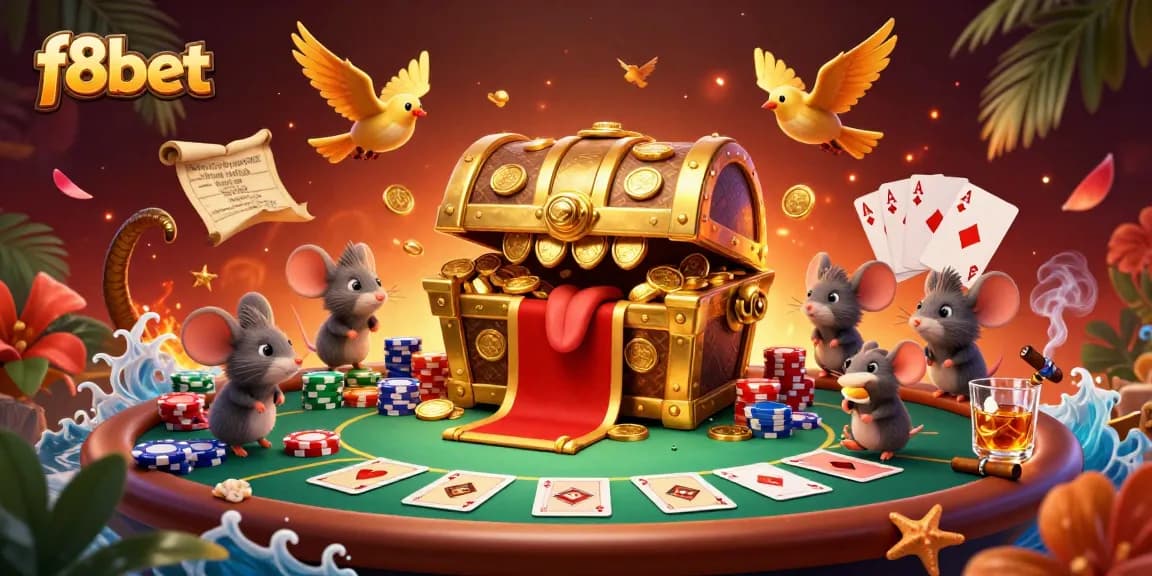 Experience bountiful treasures at f8bet's vibrant casino scene with interactive gameplay elements.