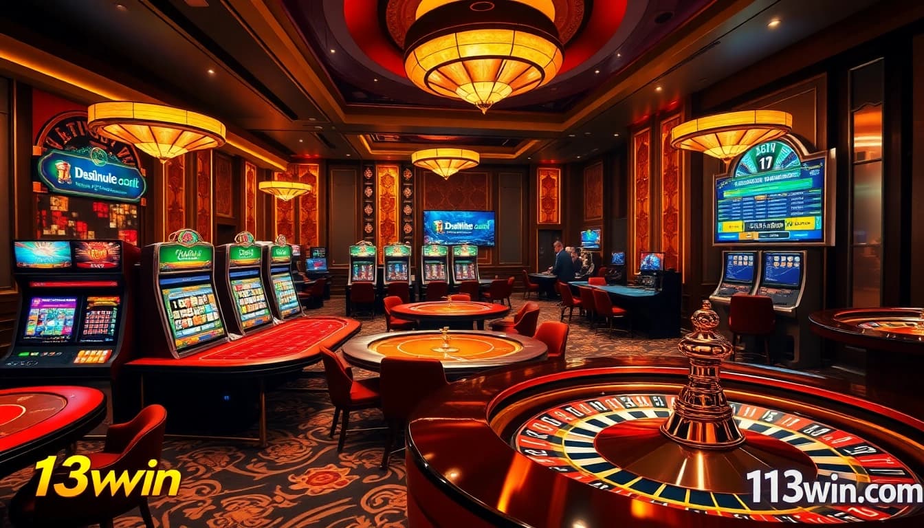 Experience thrilling gambling at 13win .com with vibrant casino tables and exciting gaming action.