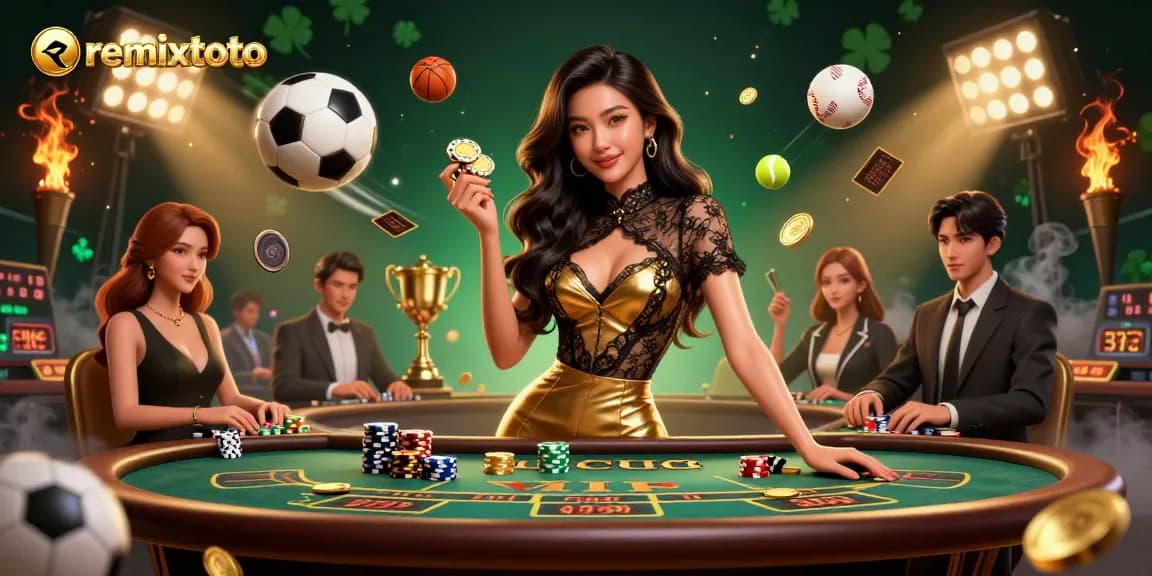 Enjoy thrilling gaming at remixtoto with a confident player holding casino chips at a VIP table.