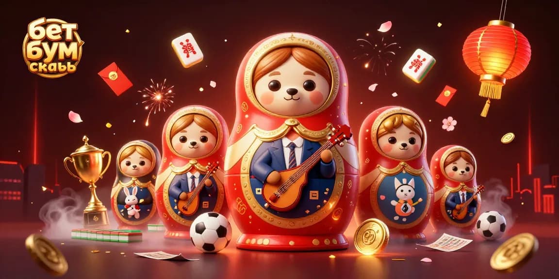 Engage in sports betting with бет бум скачать, featuring vibrant characters and elements representing the betting excitement.