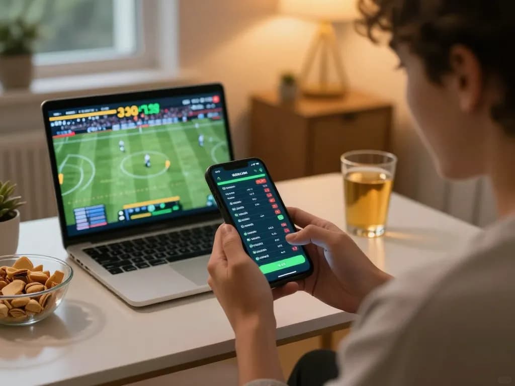 Engaging in online sports betting through the app ทางเข้า m109 while enjoying a cozy evening at home