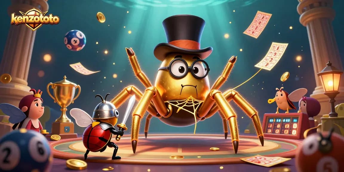 Kenzototo showcases a dynamic lottery scene with engaging characters and vibrant elements, perfect for enthusiastic players.