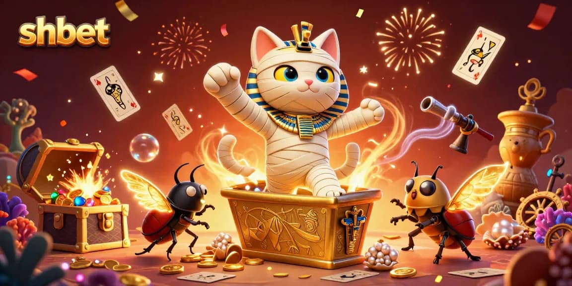 Experience thrilling gameplay with shbet's unique visual showcase in this vibrant casino illustration.