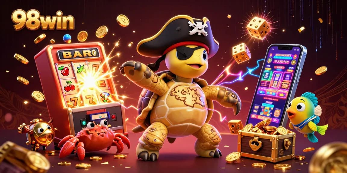Win big with exciting 98win casino adventures featuring fun characters and treasure!