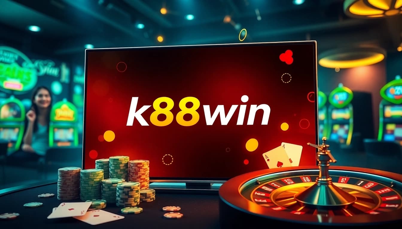 Exciting online gambling experience at k88win featuring vibrant casino elements.