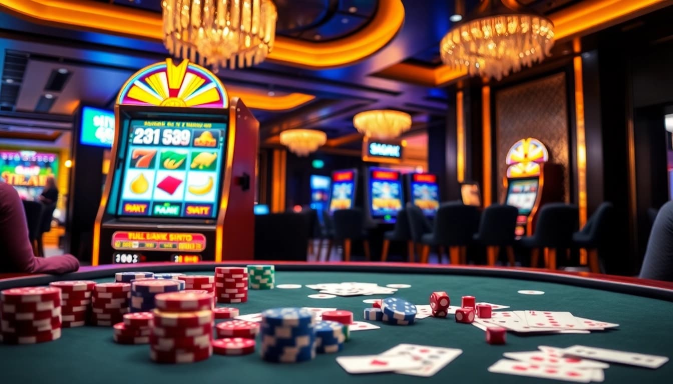 Enjoy the thrill of Slot Maxwin with this vibrant casino scene filled with excitement and winning possibilities.