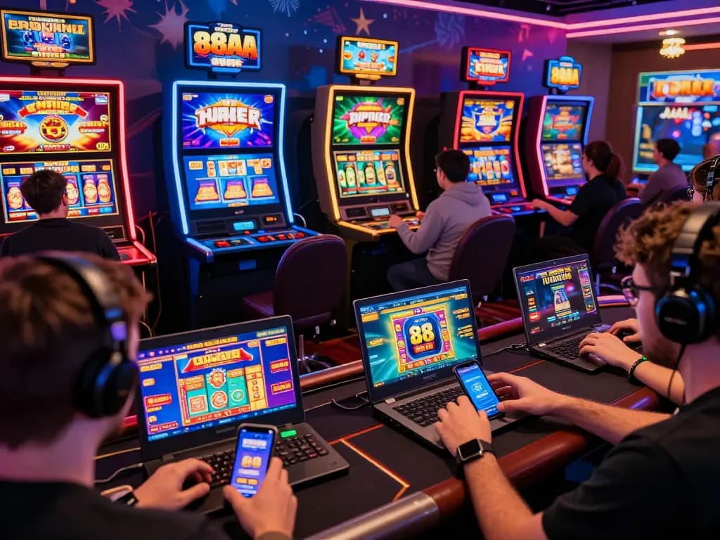 Engaging scene showcasing 88aa top online games with excited players and vibrant promotions.