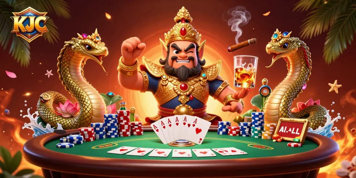 KJC captivates players with an engaging poker atmosphere featuring vibrant characters and dynamic game elements.
