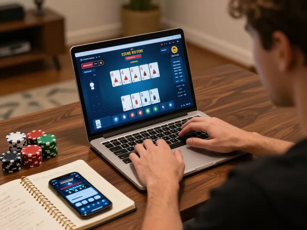 Engaged player strategies in online poker gameplay at dinamit4d home gaming setup
