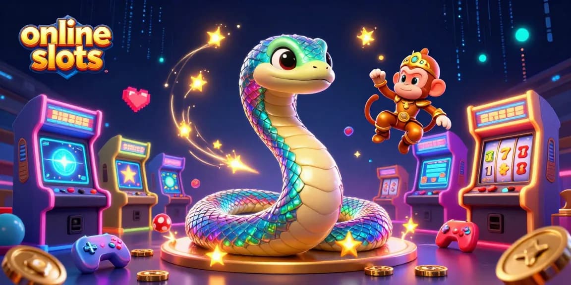 Engage with vibrant online slots featuring dynamic characters, shimmering colors, and arcade elements.