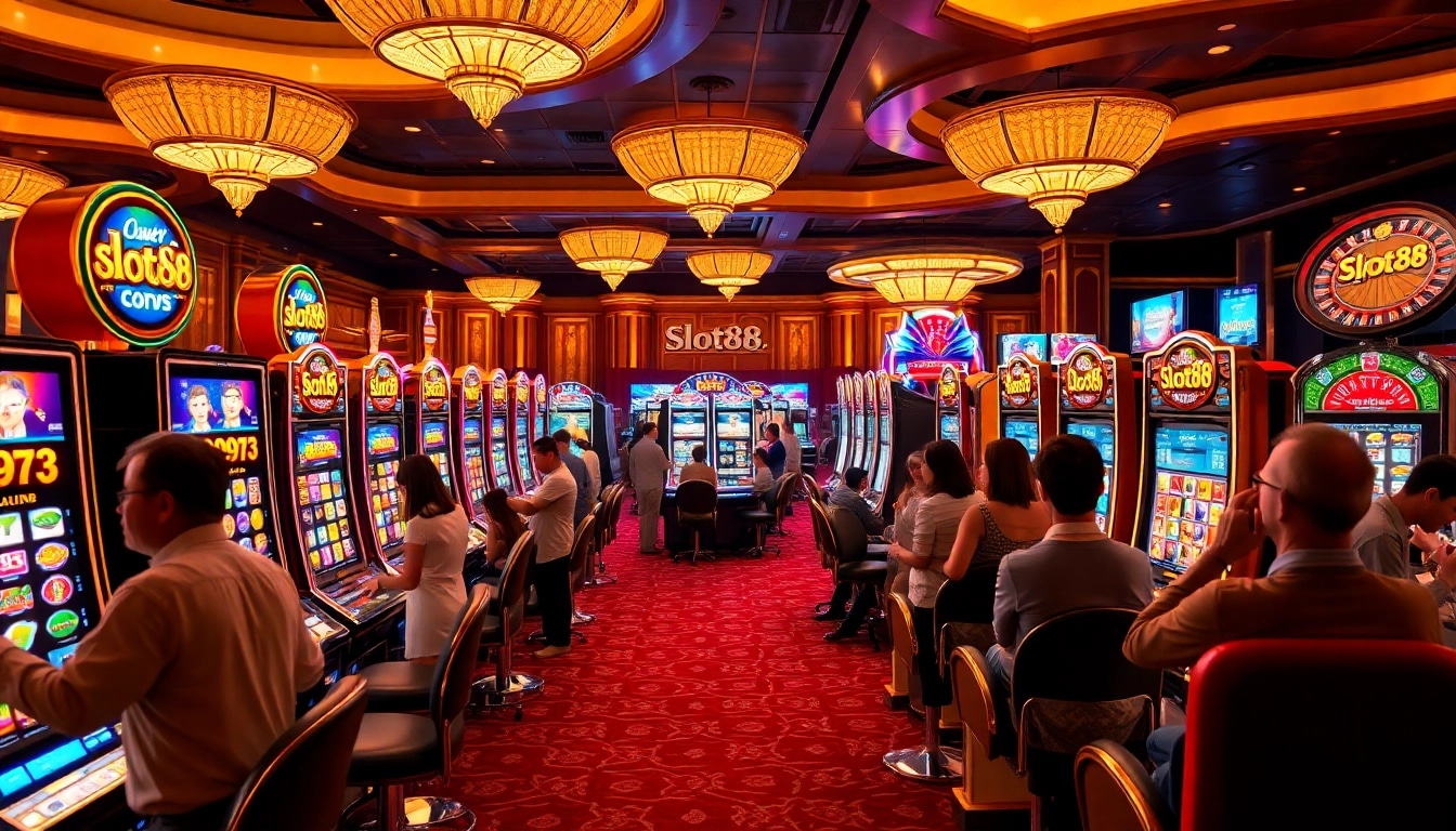 Experience the thrill of slot88 games in a vibrant casino setting filled with excitement and winning opportunities.