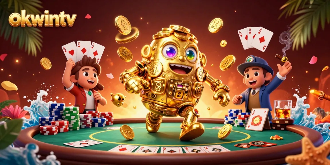 Experience thrilling live action on okwintv with golden golems and vibrant casino chips, all in HD.