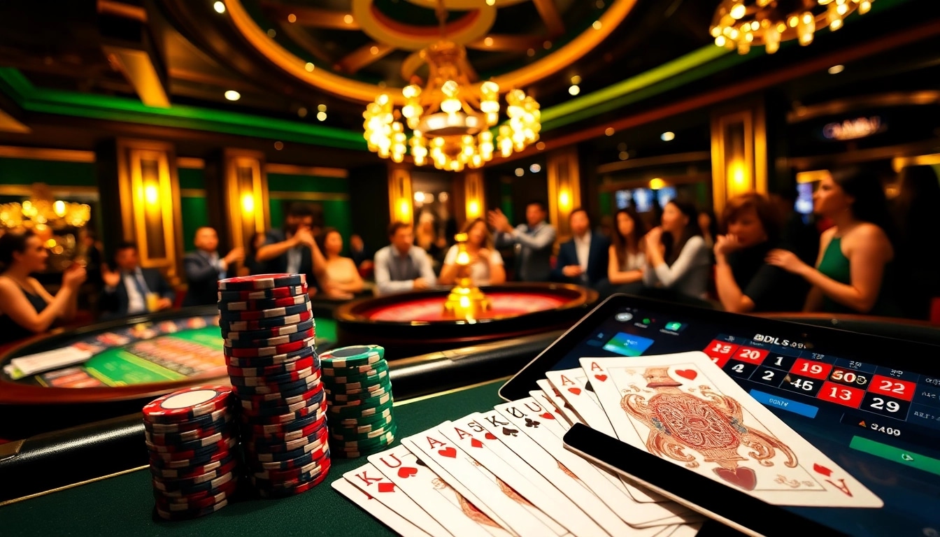 Engage in high-stakes roulette at BDJL casino with vibrant poker chips and playing cards.