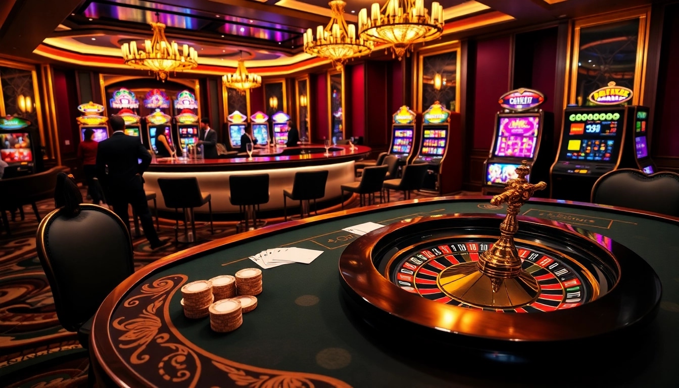 Experience the excitement of bet888 with players enjoying a high-stakes poker game at a luxurious casino.