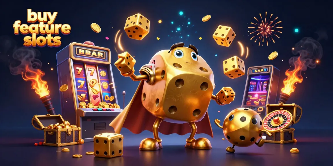 Engage in thrilling moments with buy feature slots illustrated in a vibrant casino setting.