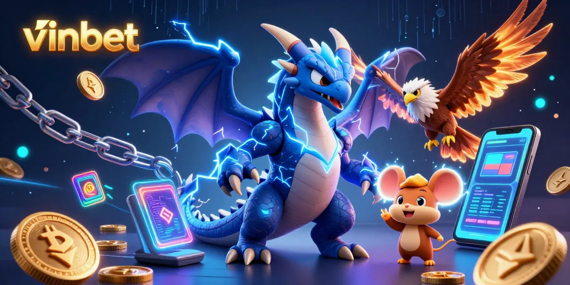 vinbet supercharged betting scene showcasing vibrant characters and dynamic crypto elements