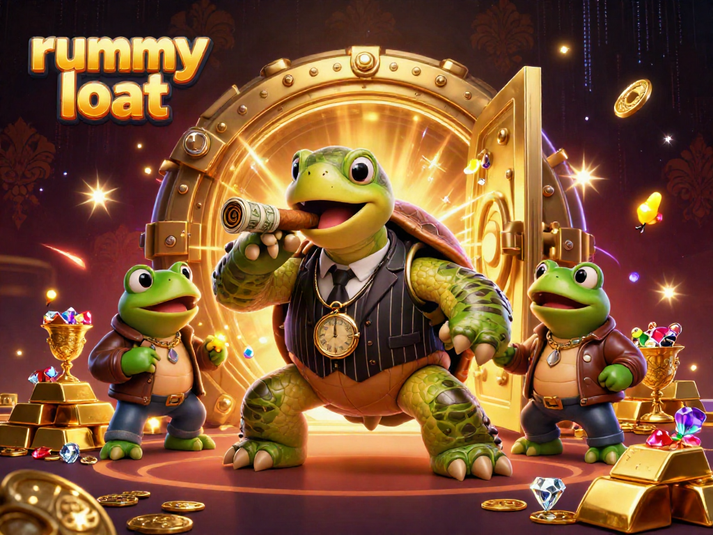 Experience the thrill of rummy loot with engaging characters and vibrant casino elements.