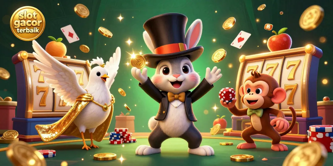 Permainan slot gacor terbaik dengan ilustrasi 3D membangkitkan semangat kasino lewat karakter kartun mencolok.