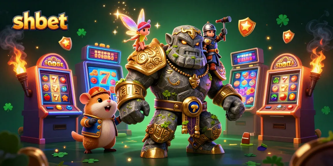 Engage with exciting shbet slots and jackpots in this vibrant 3D casino scene.
